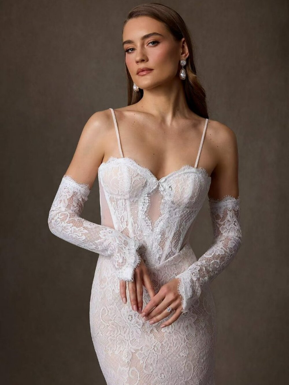 Lexie Detachable Lace Bridal Sleeves | Eyelash Lace Wedding Sleeves